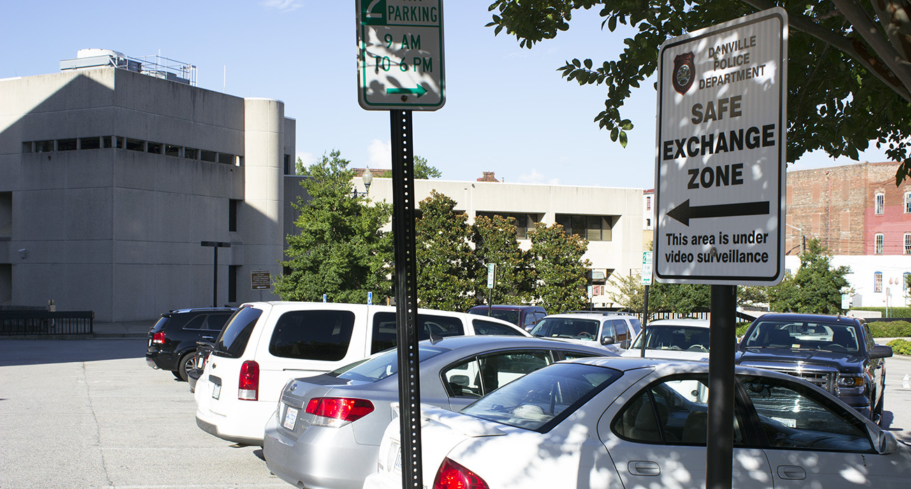 Safe Exchange Zone sign